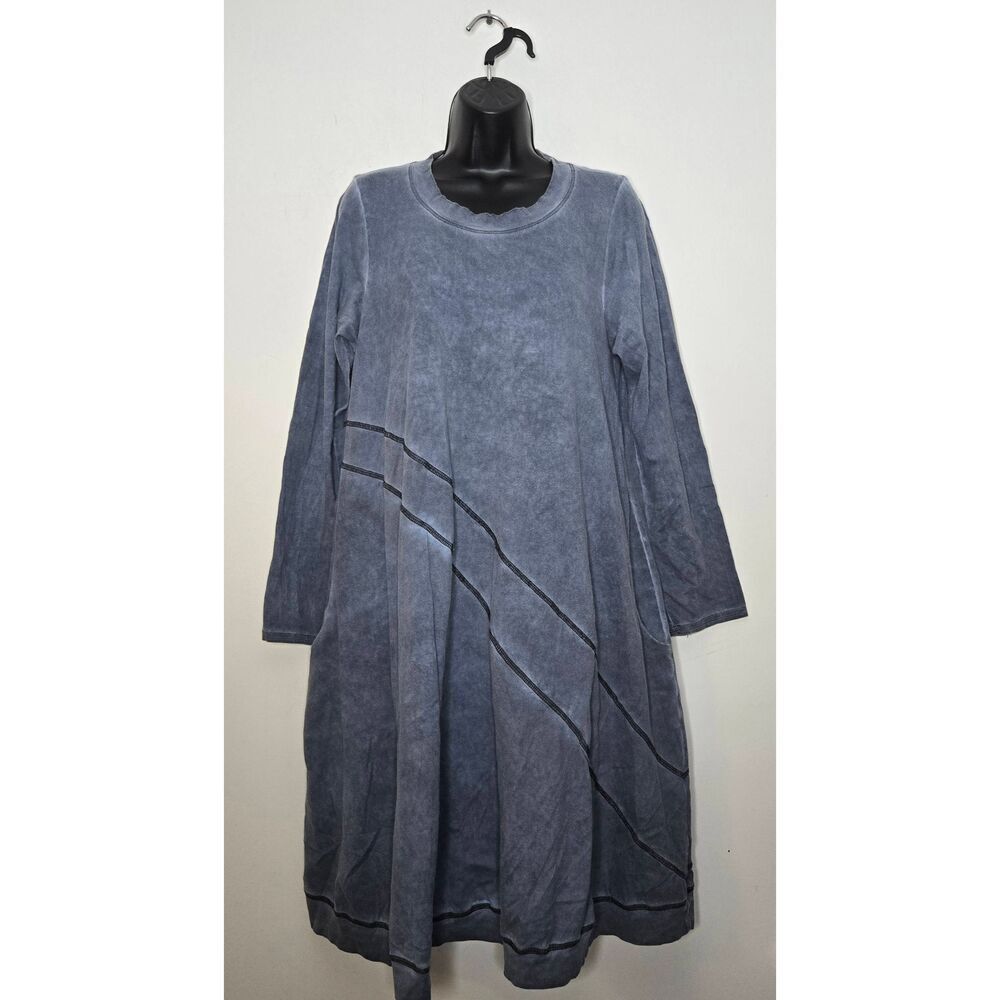Cynthia Ashby Skate Dress Size Small Art To Wear Lagenlook Oversized Pockets